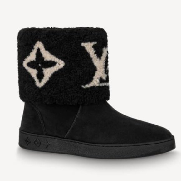 NEW LOUIS VUITTON SNOWDROP FLAT ANKLE BOOT SZ39/9 - Picture 2 of 11
